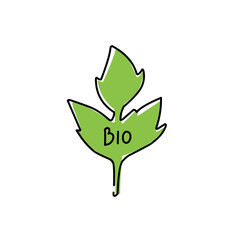 leaf bio symbol icon