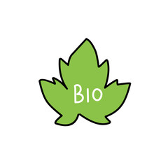 leaf bio symbol icon