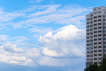 Multi-storey buildings against the sky