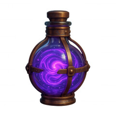 Enchanted Purple Potion Bottle: