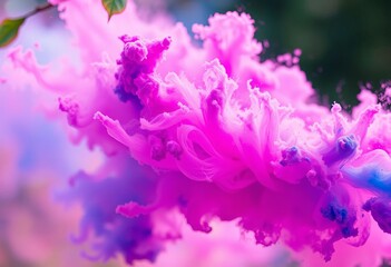 Vibrant powder cloud swirls, abstract bokeh, festival colors,  movement background,  abstract design