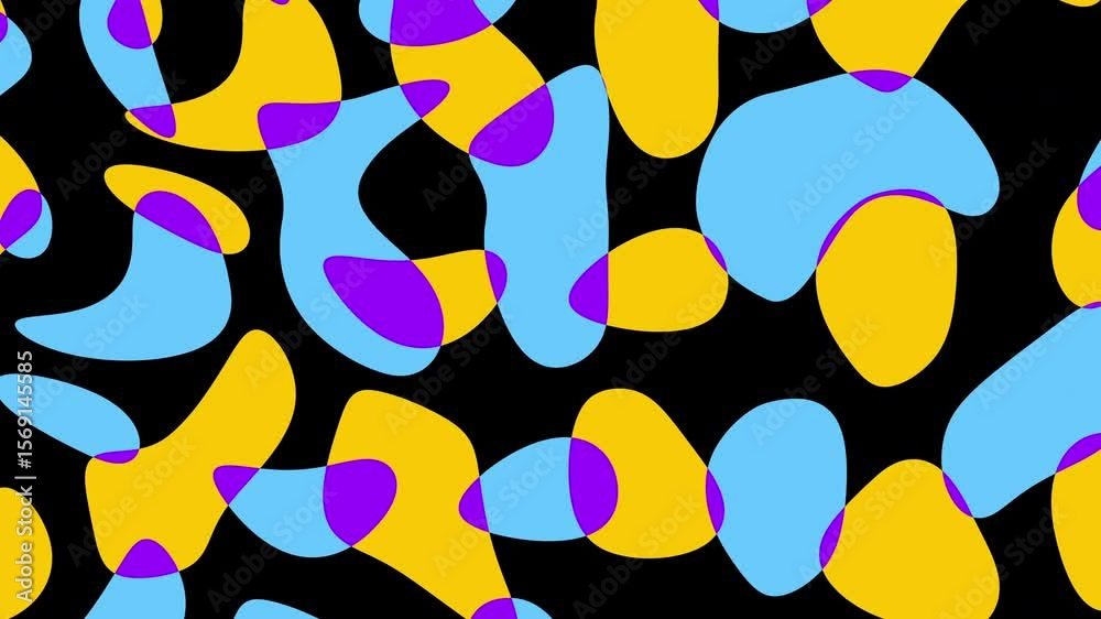 Poster Seamless abstract wavy background for loop playback. 4k video