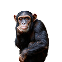 Fototapeta premium Close-up of a Curious Monkey with Expressive Face and Unique Features in a Natural Environment