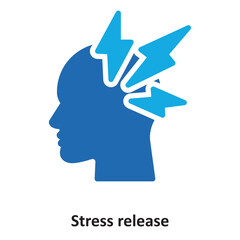 Stress release Vector Icon which can easily modify or edit