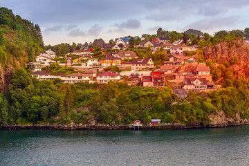 Obraz premium Bergen, Norway view with colorful houses