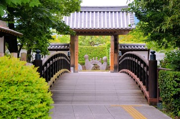 池田城跡 東門と木橋