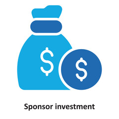 Sponsor investment Vector Icon which can easily modify or edit