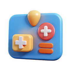 Obraz premium 3d rendered calculator icon with plus and equals signs isolated on transparent background