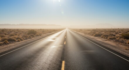 Fototapeta premium Desert Road Landscape