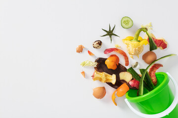 Organic food scraps and peels for eco-friendly composting