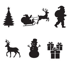 christmas icons set