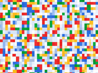 Fototapeta premium Abstract colorful tile pattern background. Generative Ai.