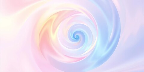 Obraz premium Abstract pastel spiral swirl, dreamy, ethereal background, delicate, flowing
