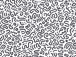 Obraz premium Seamless pattern with thin curvy lines on white.