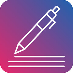 Pen line icon style