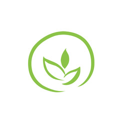 Green leaf ecology nature logo