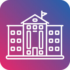 School line icon style