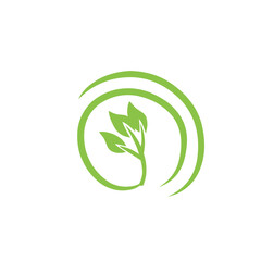 Green leaf ecology nature logo
