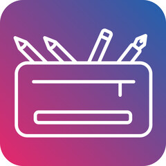 Pencil Case line icon style