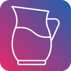 Water Jar line icon style