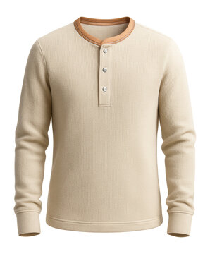 Cotton blend thermal henley top for cozy nights