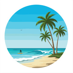 Vintage Surf club vector logo set template. Set of surfing emblems. Vector illustration set of logos on surfing theme. Surf club logo bundle