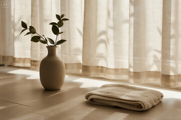 Tranquil Spa Setting with Natural Elements