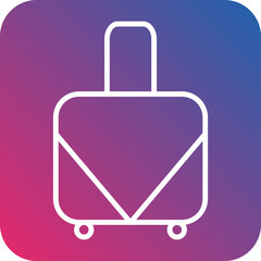 Suitcase Line Icon Style