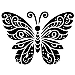 Ethnic butterfly silhouette
