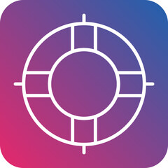 Lifeguard Line Icon Style