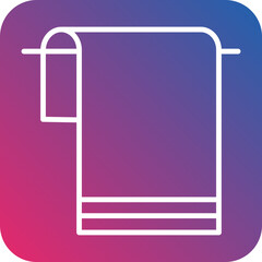 Towel Line Icon Style