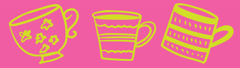 Cup Coffee Cappuccino Line art	