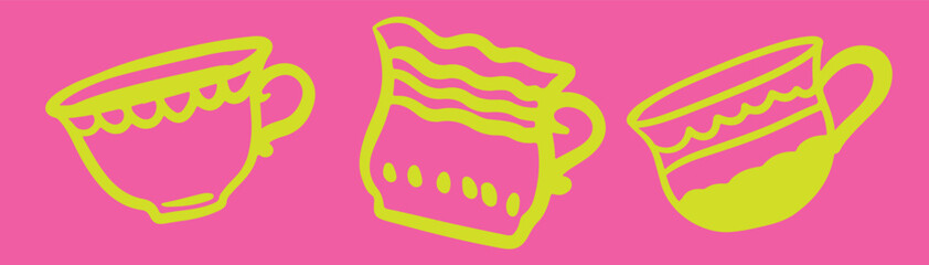 Cup Coffee Cappuccino Line art	