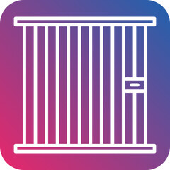 Jail Line Icon Style