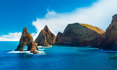 View of one of the best sights of Madeira Island. Cape Ponta de São Lourenço, Madeira Island,...