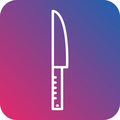 Knife Line Icon Style
