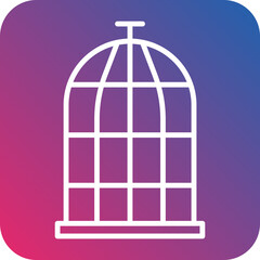 Cage Line Icon Style