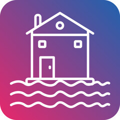 Flood Line Icon Style