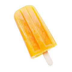 orange popsicle white background
