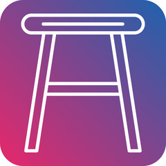 Stool Line Icon Style
