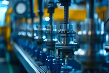 High-precision CNC machine in a modern factory creating a sleek, technological, and industrial atmosphere perfect for engineering, manufacturing, and innovation concepts