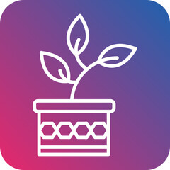 Plant Line Icon Style