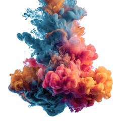 Obraz premium Vibrant ink clouds swirling in a mix of colors