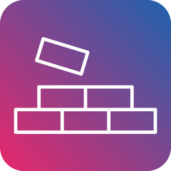 Brick Line Icon Style
