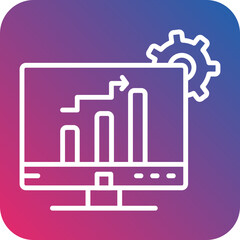 Digital Analysis Line Icon Style