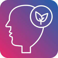 Think Green Line Icon Style