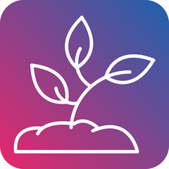 Sprout Line Icon Style