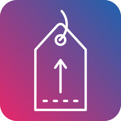 Price Tag Line Icon Style