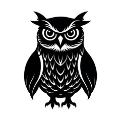 Great Horned Owl Forest Bird Vector  