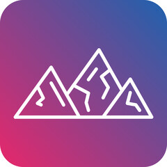 Mountains Line Icon Style
